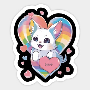 You Mean The World To Me Kitty Sticker